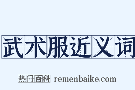 武术服近义词是什么意思的图片